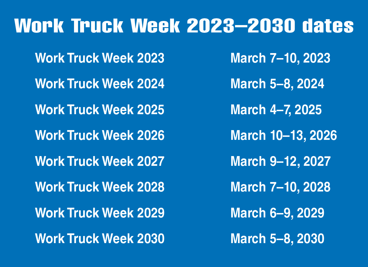 NTEA announces Work Truck Week dates through 2030